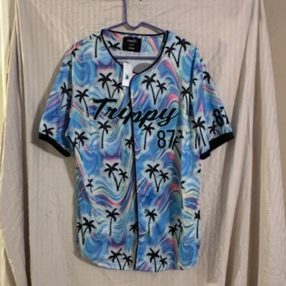 Rue21 Multicolor Palm Tree Jersey - Picture 1 of 3